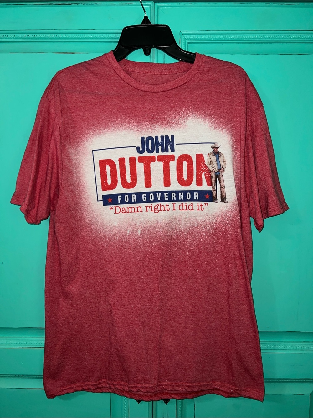 Bella Canvas Red Graphic John Dutton Tee